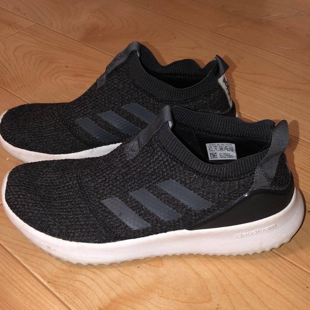 Adidas slip on Black Sneakers- WOMENS 7